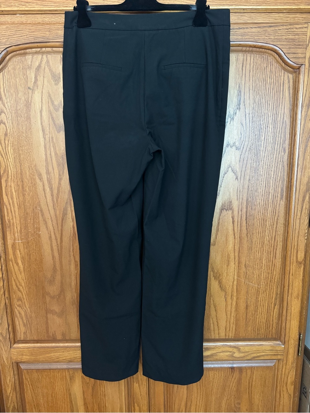 Rachel Zoe Black Wide-Leg Trousers with Front Zip image 2